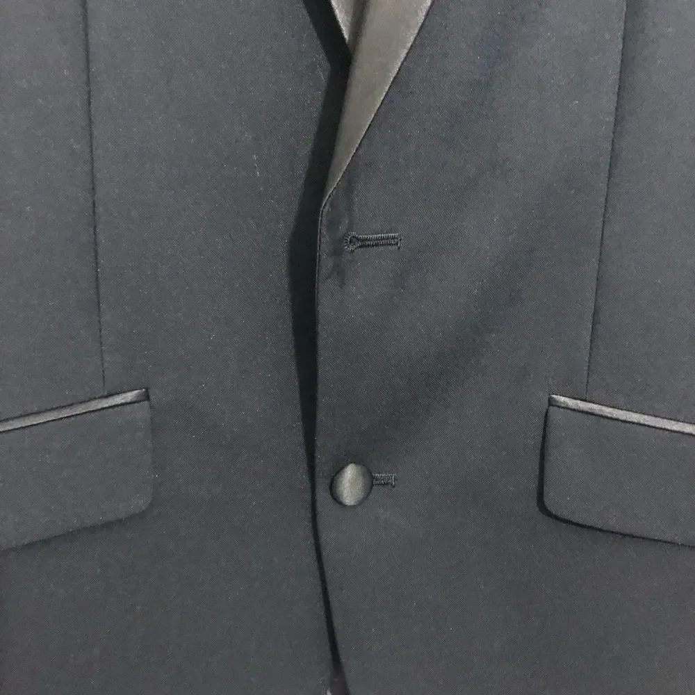 Savile Row Company Jacket Black Savoy Slim Fit Size 38S
